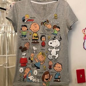 Peanuts v neck shirt